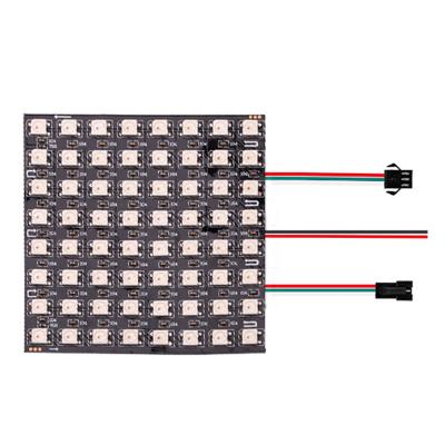 China Flexible Full Color Copper LED Module Pixel Screen 8*8 SMD 5050 RGB Matrix LED Panel Light Display for sale