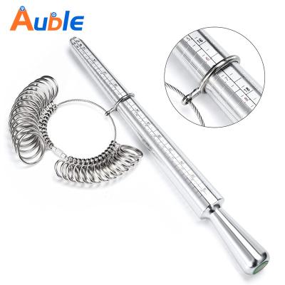 China Good Quality Standard Jewelry Tool Ring Sizer Ring Sizer Mandrel Gauge Measuring Tool Size Measuring Aluminum Metal for sale