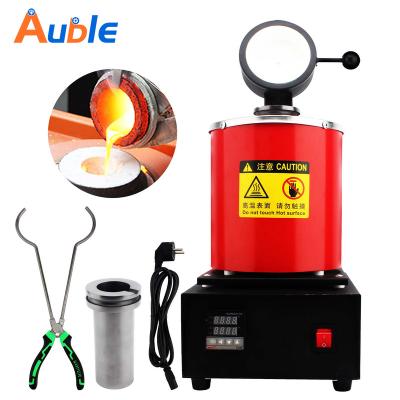 China Building Material Stores 1/2/3kg 2000F Mini Digital Electric Gold Melting Furnace Melting Furnace with Graphite Crucible for Tin Silver Copper Aluminum for sale