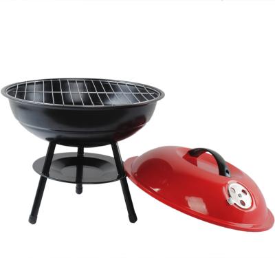 China Easily Cleaned Portable BBQ Grill High Quality Camping Outdoor Table Charcoal BBQ Grill 14 Inch Charcoal BBQ Grill for sale