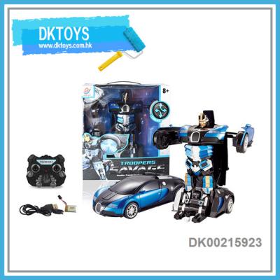 China Toy Hot Sale Popular Tansform Battery Operated Mobile Robot 2.4G R/C 3.7V Remove Control Amusement Battery&USB Car Kid Toys for sale