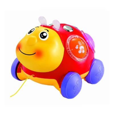 China Plastic Infant Education Learning Beetle Baby Car Musical Instrument Baby Practicing Animal Musical Toys For Children for sale