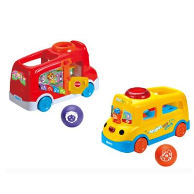 China Plastic Infant Education Learning Baby Bus Car Musical Instrument Baby Practicing Musical Toys For Children for sale