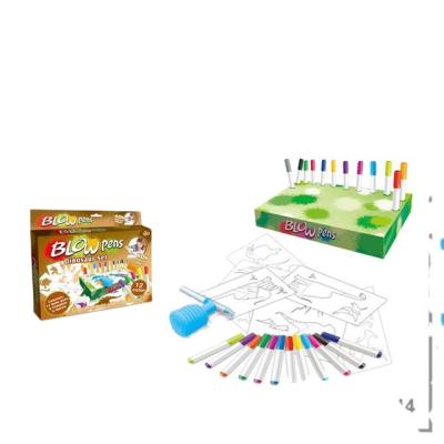 China Educational Drawing Set Dinosaur Set Blow Pen Set Type for sale