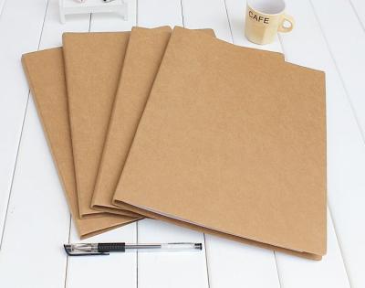 China Hard Office Stationery Kraft Paper Folder 2 Holes File Paper Folder, High Quality Hanging Folder Holders, High Capacity Report Presentation Folder for sale