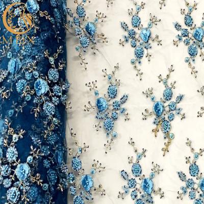 China 20% het Kantstof van de polyesterguipure/Geborduurd Mesh Lace 3D Applique Te koop