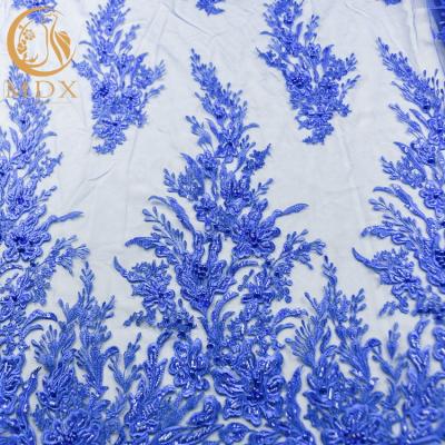 China Largura elegante azul do teste padrão de flor 135cm das telas MDX do laço do casamento à venda