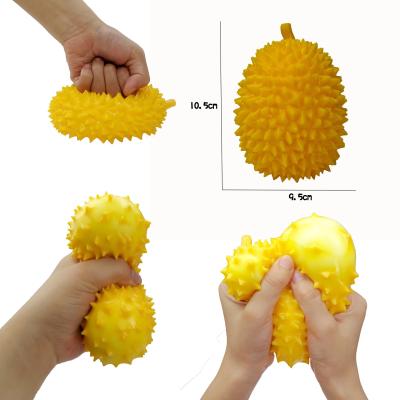 China Wholesale Gift Silica Gel Durian Fruit Decompression Pinch Squeezing Easy Color Fun Toys Soft Touch for sale