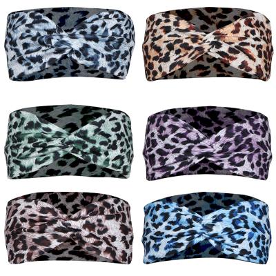 China Multicolor Elastic Band Fashionable Women Hair Sports Cycling Outdoor Yoga Wide Headband Stretch Headbands For Women 2020 for sale