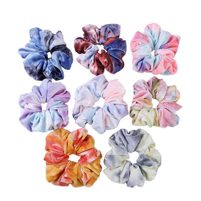 China New Arrived Central Institute of Statistics Environmentally Friendly Fashion Women Hair Accessories Colorful Pleated Hair Scrunchies Summer Korean Stylish Elastic Band for sale