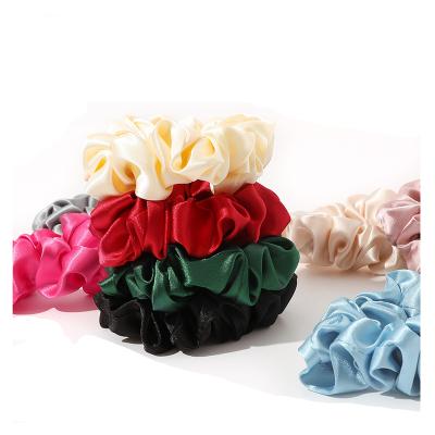 China CIS arrived fashionable elastic hair band new fashion women hair accessories simple solid color summer hair elastic band silk hair scrunchies for sale