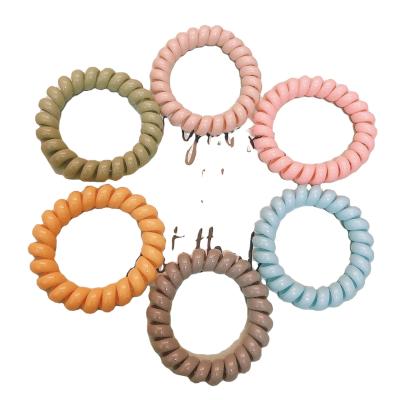 China Solid Color Fashionable Medium Size Elastic Hair Band Metallic Rubber Hair Band Elastic Hair Band for Girl for sale