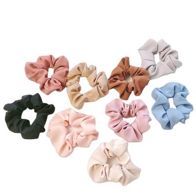 China Fashionable Wholesale Hair Ties Scrunchies Elastic Band Accessories Women Cloth Elastic Hair Band Custom Print Floral Knitting Scrunchies For Hair for sale