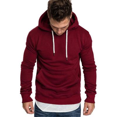 China Autumn Winter Streetwear Men's Hooded Pullover Men Warn Hoodies Solid Color Long Sleeve Breathable Casual Hoody Sweatshirt for sale