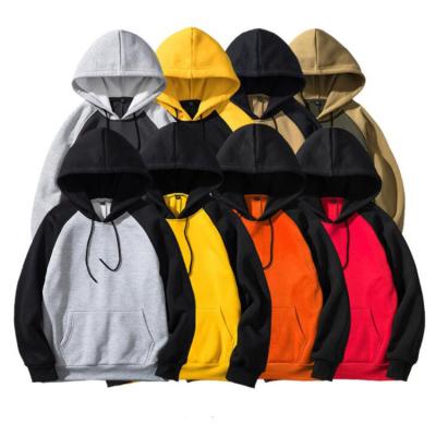 China Fashion Streetwear Pullover Hoodies Men Autumn Winter Patchwork Solid Color Hooded Sweatshirt Male Breathable Warm Sweatshirts Hoody for sale