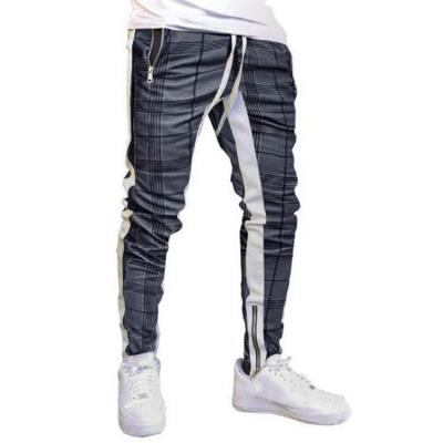 China Autumn Men Side Striped Casual Breathable Fitness Pants Sports Track Cargo Mens Zipper Sweatpants Joggers Pants for sale