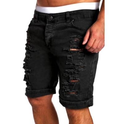 China Fashion Men Boy ShortsCasual Denim Pants Breathable Straight Skinny Straight Destroyed Ripped Jeans Shorts for sale