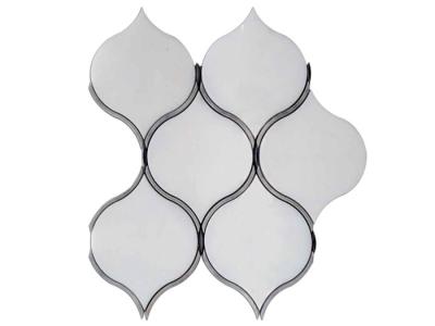 China Waterjet Marble Mosaic Shower Tile , Home Depot Mosaic Tile For Shower Walls for sale