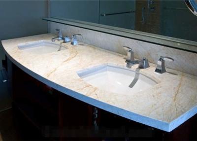 China Golden Spider Marble Slab Countertop Vanity Top Goden Vein With Cabinet for sale