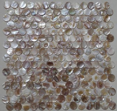 China Multicolor Round Shell Mosaic Tile Backsplash For Kitchen Decoration for sale