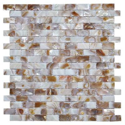 China Morden Luxury Mother Of Pearl Wall Tile , 3d Brick Custom Mosaic Tile for sale