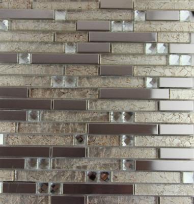 China Teja metálica coloreada mezcla Backsplash, tejas metálicas del subterráneo de la cocina que entrelazan en venta