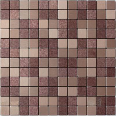 China Tejas de mosaico metálicas de la cara sólida beige purpúrea clara autas-adhesivo en venta