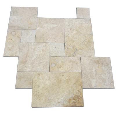 China La teja natural afilada con piedra de la pared de la pizarra del travertino, cuarto de baño de piedra natural áspero teja 12 x 6 en venta