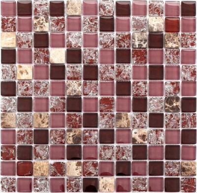 China Etiquetas engomadas de mármol de piedra cuadradas de las tejas de mosaico de Backsplash de la cocina de la decoración de la pared en venta