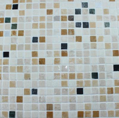 China Washroom Bathroom Backsplash Tile Square Pattern Marble Stone Mosaics for sale