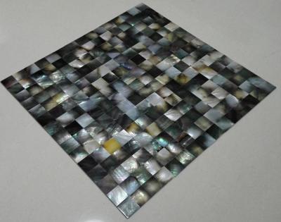 China Bar Decoration Black Pearl Mosaic Tile Square Design Groutless Mosaic Tile for sale