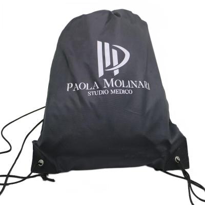 China Price Reusable Light Weight For Sports Travel Drawstring Dust Backpack Polyester Drawstring Bag String Backpack With Logo for sale