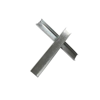 China Modern construction steel stud fittings suspended ceiling parts T bar metal profile uncomplaining fittings for sale