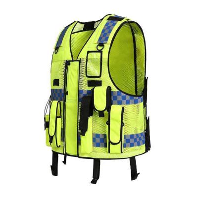 China High visibility with yellow reflective markings visibility safety vest for sale