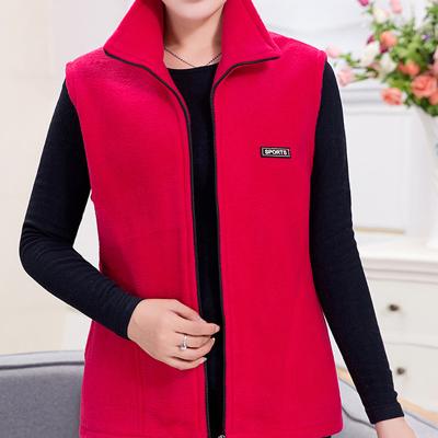 China Custom Viable LOGO Corduroy Warm Thermal Vest Outdoor Sports Coat Sleeveless Vest for sale