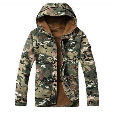 China Men Breathable Winter Outdoor Sports Camouflage Fleece Camouflage Anorak Military Jacket for sale