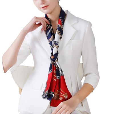 China Custom 100% Women Wholesale Fashion Soft Feeling Colorful Printed Silk Scarves for sale