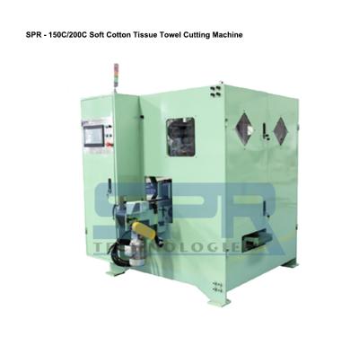 China Non Woven Cotton Face Tissue Clean Towel Making SPR-S150C/S200C Tissue Paper Cutting Machine for sale