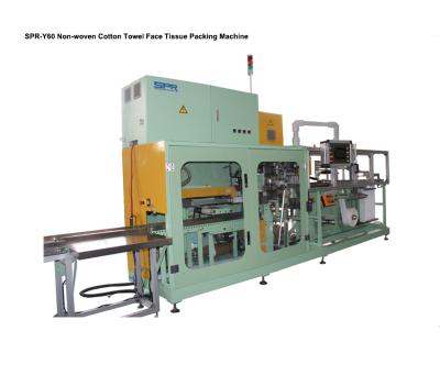 China SPR-Y60 high production efficiency soft wet cotton towel face tissue facial tissue packing machine line full drive nonwoven fabric servo motor for sale