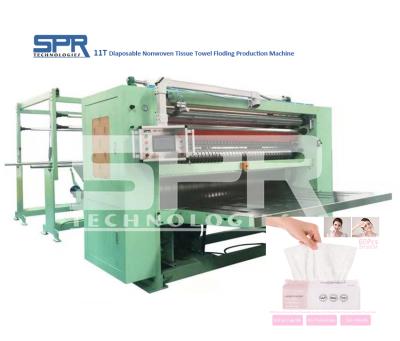 China SPR-11T Spunlace Production SPR-11T Spunlace Full Automatic Disposable Cotton Cloth Nonwoven Towel Folding Diaposable Cloth Diaposable Cloth Making Machine for sale