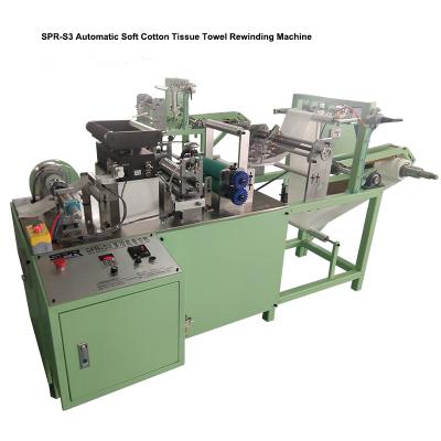 China SPR-S3 Process Non Woven Fabric Cotton Kitchen Towel Tissue Soft Towel Face Soft Towel Non Woven Clean Towel Rewinding Machine for sale