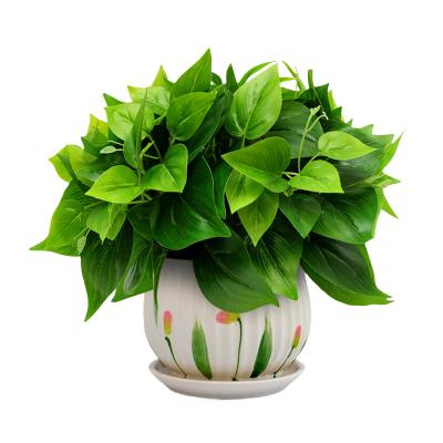 China Pu Hot-Selling Green Vines Artificial Flowers in Pots Tabletop Plant Decoration-Premium Quality Artificial Potted Flower for sale