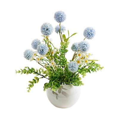 China Silk Wedding Arrangements Potted Artificial Flowers Real Touch big artificial flower pot for sale