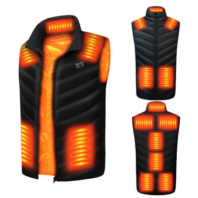 China JIALIANG M01 QUICK DRY Heating 11 Zones Dual Control Light Weight Vest USB Heated Battery Pack for sale