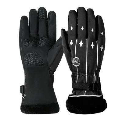 China Men's Winter Racing Ski Sports Heated Gloves 5V Graphene Thermostat Heated Gloves for sale