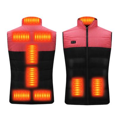 China JIALIANG M08 QUICK DRY Pink 9 Heating Zones Double Control Electric Heated Vest for sale