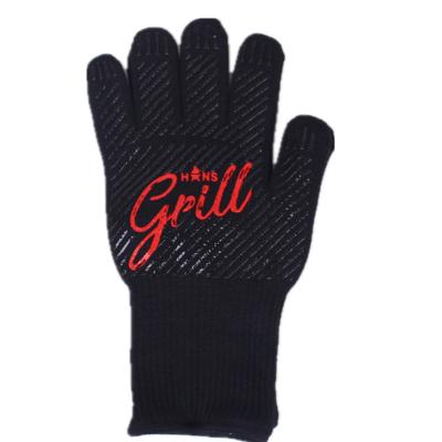 China New Design 35cm Aramid Anti Fire Washable Barbecue Oven Machine Debeien Heat Resistant Gloves For Food Industry for sale