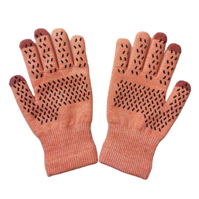 China Waterproof 100% Waterproof Nylon Gloves Silicone Non-slip Winter Wool Liner Outdoor Custom Logo Waterproof Gloves for sale