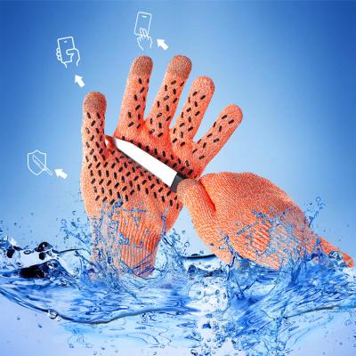 China Waterproof 100% Waterproof Nylon Gloves Silicone Non-slip Winter Wool Liner Outdoor Custom Logo Waterproof Gloves for sale