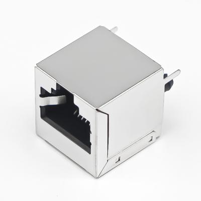 China Through Hole Rj45 Modular Unshielded 1x1 Vertical 1x1 Connector 8p8c Jack for sale